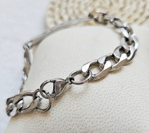 gourmette acier inoxydable gros maillon personnalisé