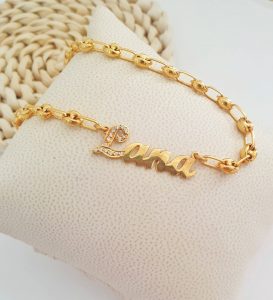 Collier grain de café avec prénom personnalisé en argent ou plaqué or 18K – Bijou élégant et sur-mesure