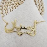 Collier prénom souligné coeur personnalisé