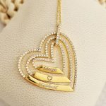 Collier 3 cœurs strass personnalisés