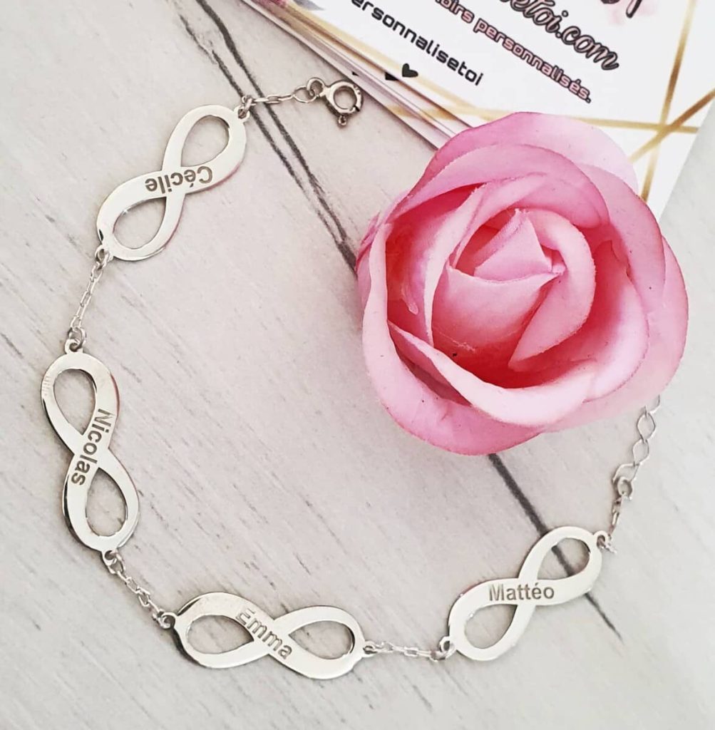 Bracelet 4 prénom Mini infini