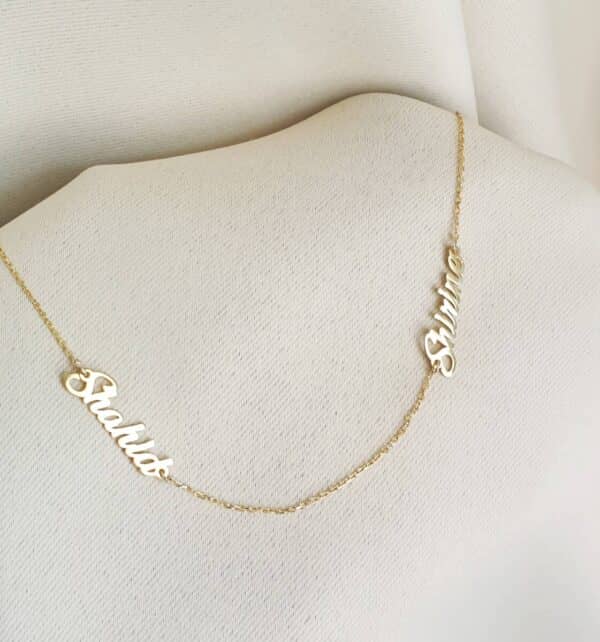 Collier deux prénoms personnalisés