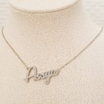 Collier Prénom Femme Cursive Strass