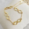 Bracelet 4 prénoms personnalisés infini