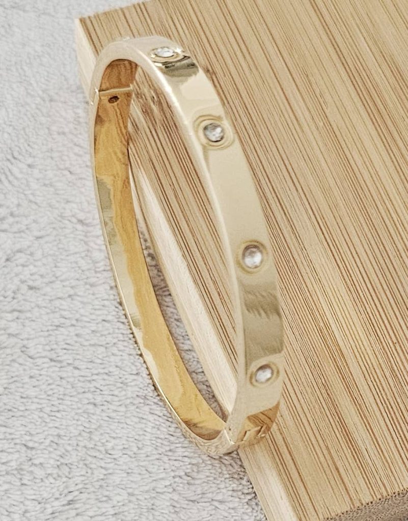 Bracelet charms italien jonc ornée de diamant