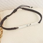 Bracelet personnalisé tressé fil noir