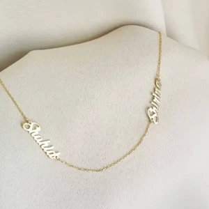 collier 2 prénom personnalisable bijou femme