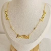 Collier 3 prénoms personnalisés en argent 925 et plaqué or 22 carats, bijou famille