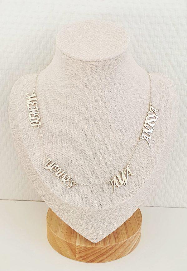 collier 4 prénoms personnalisés