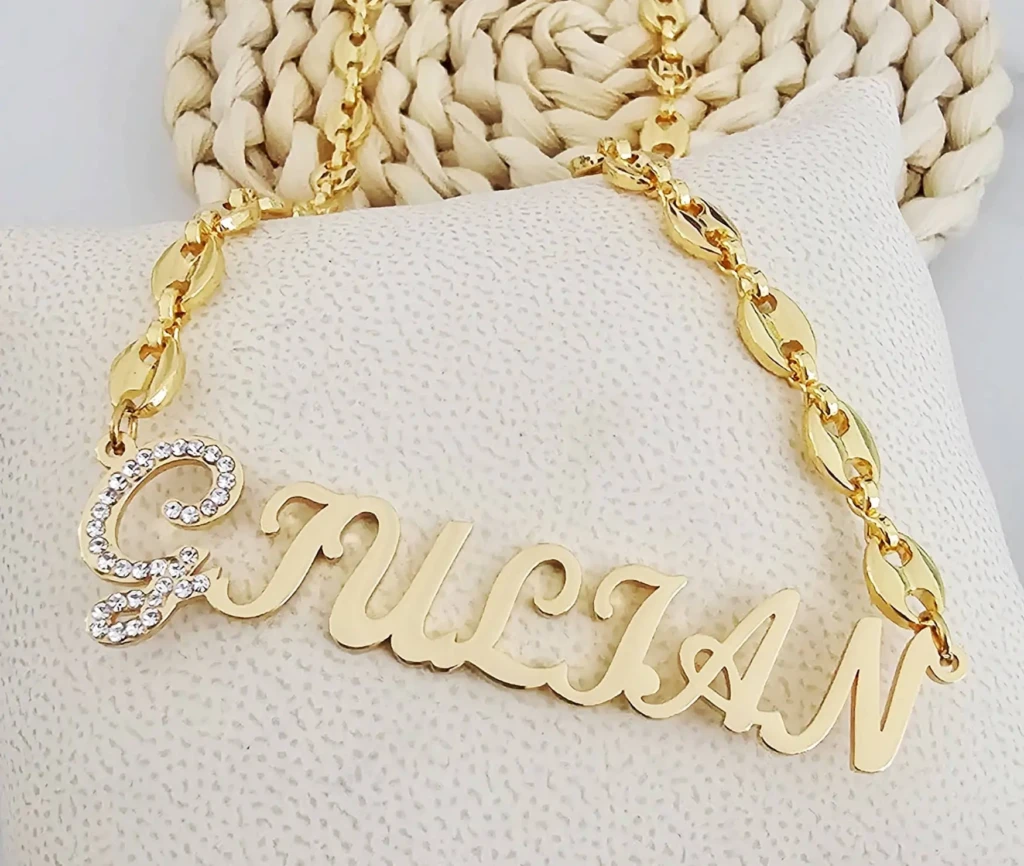 collier prénom personnalisé graine de café