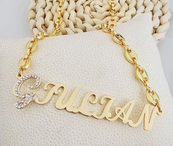 collier prénom personnalisé graine de café