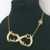 collier infini prénom personnalisé avec pendentif symbole amour éternel