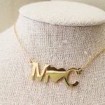 Collier 2 lettres cœur central