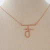 collier 2 initiales uni personnalisé bijou minimaliste femme