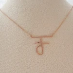 Collier 2 Initiales Personnalisé