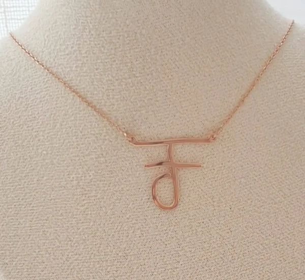 collier 2 initiales uni personnalisé bijou minimaliste femme