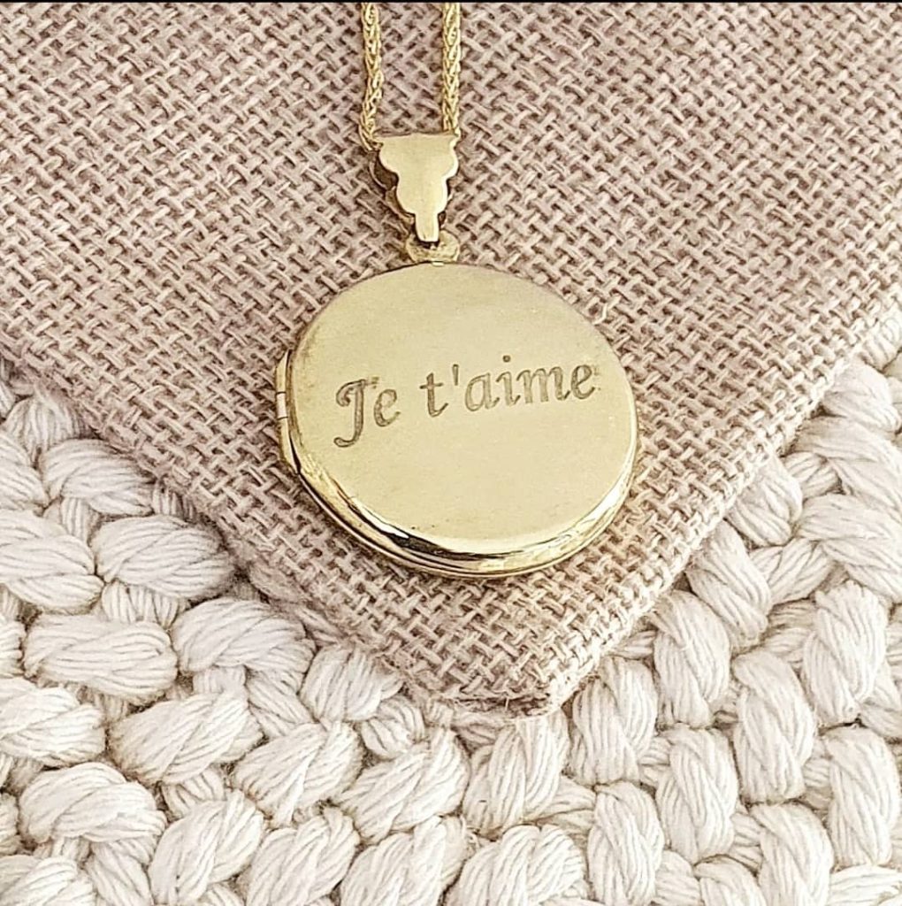 Collier photo médaillon rond personnalisé