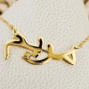 Collier personnalisé arabe pour femme et fille en couleur or