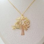 Collier arbre de vie personnalisé calligraphié