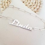 Collier prénom chaine grosse maille personnalisé