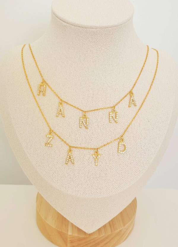 Collier prénom diamant personnalisé