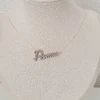 Collier prénom personnalisé femme en Argent 925 plaqué or – bijou élégant et unique