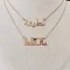collier prénom personnalisé 2 langues arabe amazigh francais