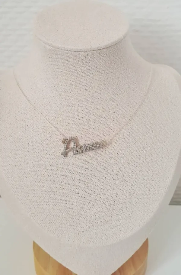 Collier prénom personnalisé femme en Argent 925 plaqué or – bijou élégant et unique