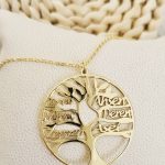Collier prénoms arbre de vie généalogique personnalisés