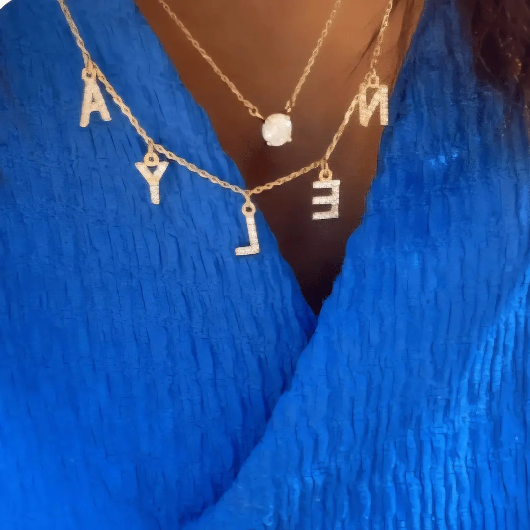 collier prenom personnalisé diamant