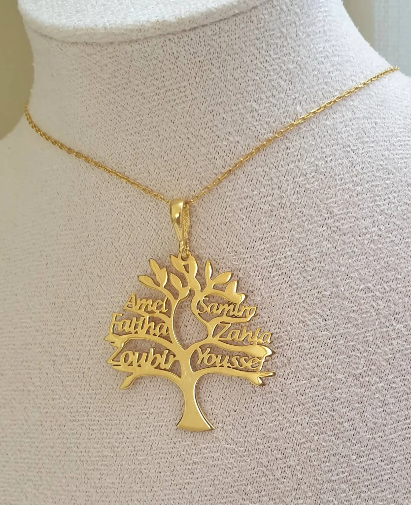 collier prénom personnalisé famille