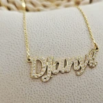 Collier Prénom Personnalisé – Diamant / Strass Éclatant