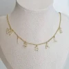 Collier prénom scintillant personnalisé en argent 925 et plaqué or 22 carats, bijou élégant et lumineux
