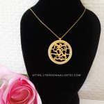 Collier médaillon strass personnalisé