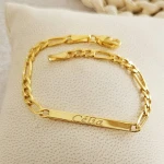 Gourmette Prénom Gravé Personnalisé – Bijou Élégant et Intemporel